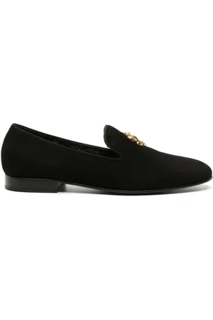 Roberto Cavalli Logo-plaque leather loafers