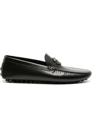 Roberto Cavalli Mirror Snake leather loafers