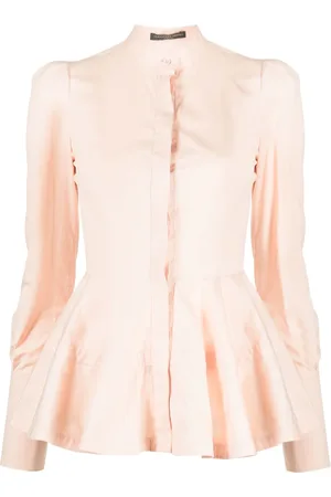 Alexander McQueen 2010s peplum-hem cotton blouse
