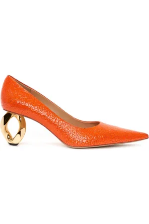 Orange kitten hotsell heel shoes