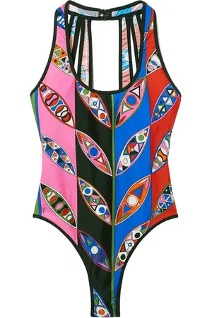 Puccini Abstract print open back swimsuit