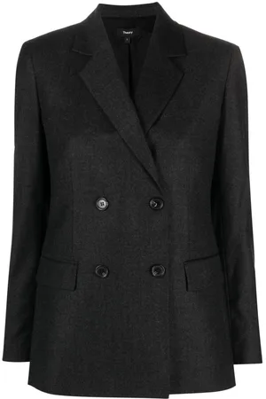 THEORY Double-breasted virgin wool blazer