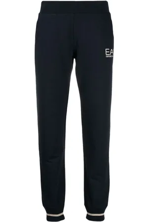 EA7 Logo-print tapered track pants
