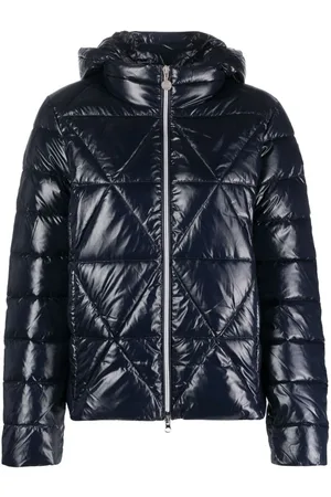 EA7 Logo-patch quilted jacket