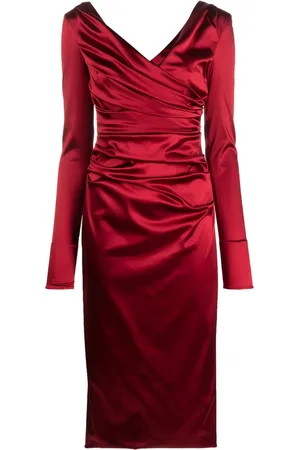 Dolce & Gabbana Draped satin midi dress