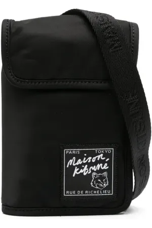 Maison Kitsuné Logo-patch padded messenger bag