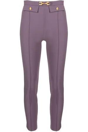 Elisabetta Franchi Logo-plaque skinny trousers