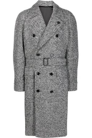 LARDINI Belted double-breasted coat