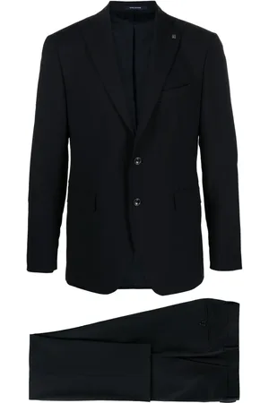 TAGLIATORE Brooch-detail single-breasted suit