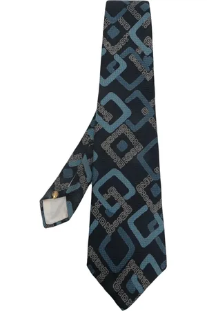 Pierre Cardin 1970s geometric-print silk tie