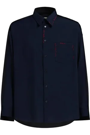 Marni Panelled virgin-wool shirt