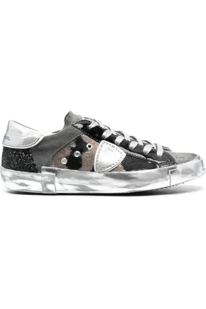 Philippe model PRSX leather low-top sneakers