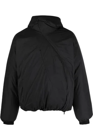 Post Archive Faction PAF Ripstop-texture asymmetrical zip-up jacket