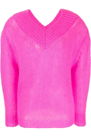 FORTE FORTE Semi-sheer V-neck jumper