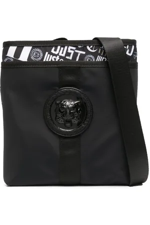 Roberto Cavalli Logo-print zip-up messenger bag