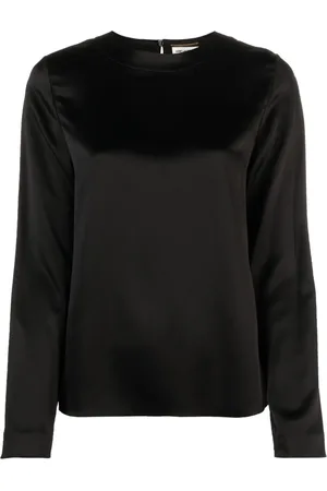 Saint Laurent Keyhole detail silk blouse