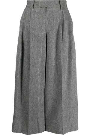 Alexander Wang Embellished herringbone cropped trousers