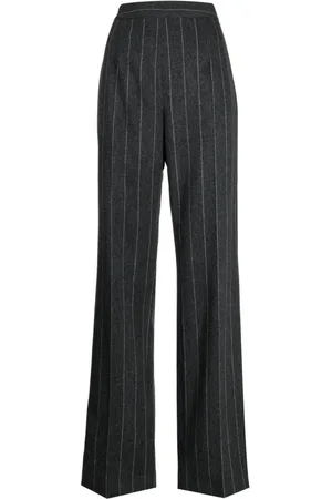 Paule Ka High-waisted flannel straight trousers