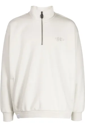 Izzue Logo-embroidered half-zip sweatshirt