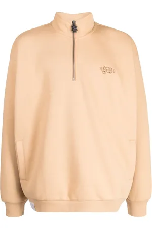 Izzue Logo-embroidered half-zip sweatshirt
