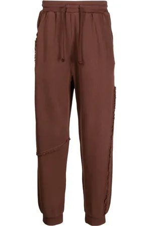 FIVE CM Frayed drawstring cotton track pants