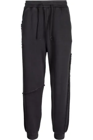 FIVE CM Frayed drawstring cotton track pants