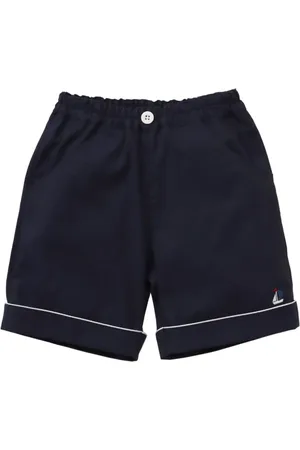 Familiar Contrasting-trim cotton shorts