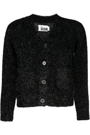 Izzue Lurex-detail V-neck cardigan