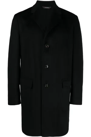 COLOMBO Notched-collar single-breasted coat