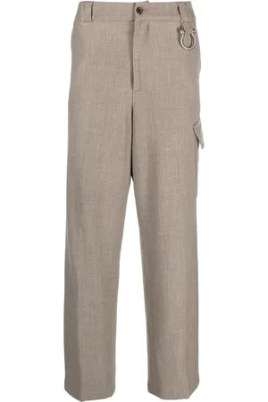 PAURA Cargo-pocket straight-leg trousers