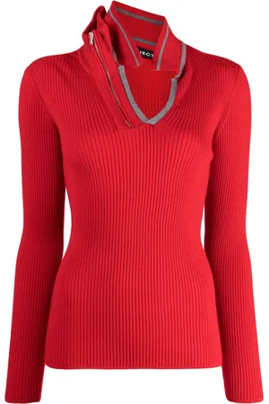 Y / PROJECT Asymmetric ribbed jumper