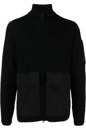 C.P. Company Lens-detail ribbed-knit cardigan