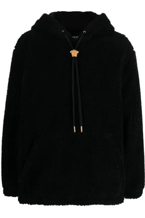 VERSACE Medusa Head-embroidered fleece hoodie