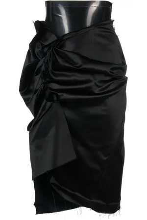 Maison Margiela Deconstructed satin pencil skirt