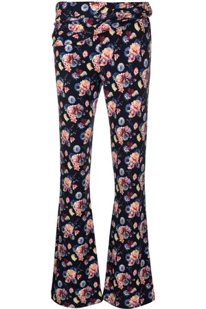 Paco rabanne Floral-print flared trousers