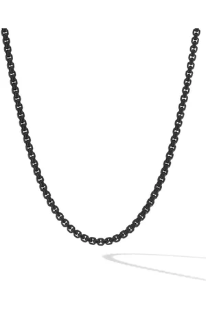David Yurman 14kt yellow gold and stainless steel DY Bel Aire Color box-chain necklace (2.7mm)