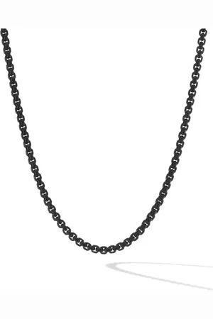 David Yurman 14kt yellow gold and stainless steel DY Bel Aire Color box-chain necklace (2.7mm)