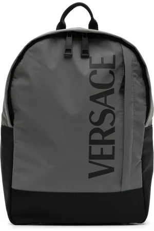 VERSACE Logo-print zipped backpack