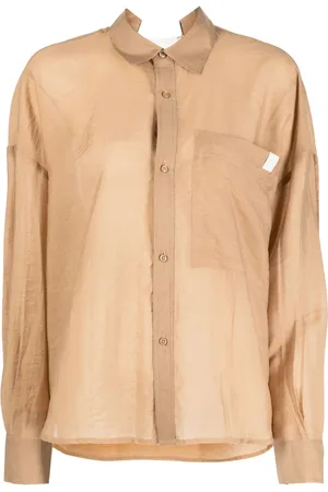 Izzue Long-sleeve sheer shirt
