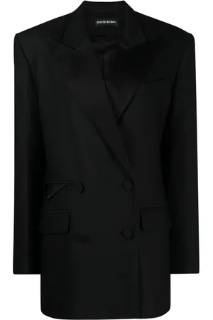 DAVID KOMA Double-breasted tuxedo blazer