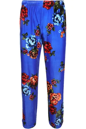 Vetements Floral-print velvet track pants