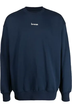 Izzue Slogan-embroidered cotton-blend sweatshirt