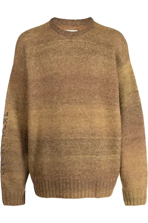 Izzue Slogan-embroidered gradient jumper
