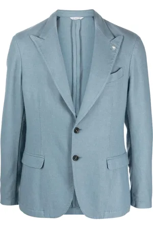 Manuel Ritz Logo-appliqu?? twill single-breasted blazer
