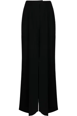 Paule Ka Crepe-texture wide-leg trousers