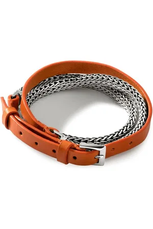John Hardy Sterling Icon Wrap leather bracelet