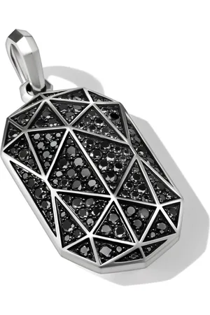 David Yurman Sterling Torqued Faceted amulet (47.9mm)