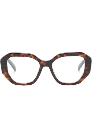 Prada Tortoiseshell geometric-frame glasses