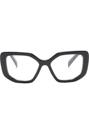 Prada Geometric-frame logo glasses