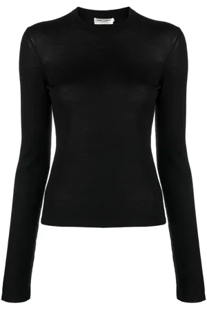 Saint Laurent Crew-neck fine-knit jumper